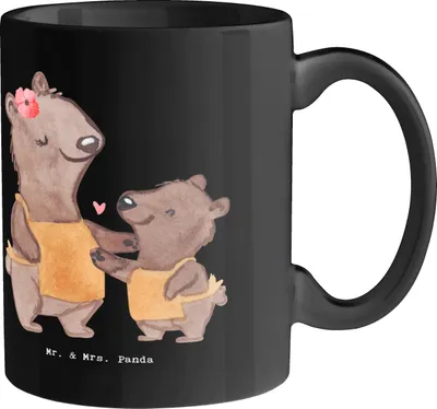 Produktbild von Mr. & Mrs. Panda Becher Erzieherin Multitasking - Schwarz - Geschenk, Berufsleben, Tasse, besondere Schätze, Pott, Dankbarkeit, Superkräfte, Kaffeetasse, Kinderbetreuung