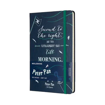 Produktbild von Moleskine Limitierte Sonderausgabe Notizbuch Peter Pan Large Liniert Piraten Saphirblau