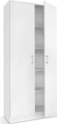 Produktbild von Lagerschrank Ray 80cm mit 2 Türen und 4 Einlegeböden - weiß