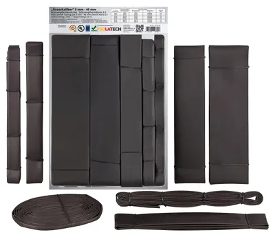 Productafbeelding van ISOLATECH Krimpfolie set, zwart, 20 meter, verhouding 2:1