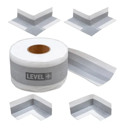 Zdjęcie produktu dla Zestaw do Hydroizolacji Prysznic Taśma Uszczelniająca G05 15mb Narożnik 4szt Level+ SET_EZ11