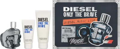 Produktbild von Diesel Only The Brave Mens Giftset Edt Spray 125ml/Shower Gel 100ml/Shower Gel 50ml 275 ml