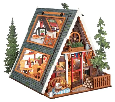 Productafbeelding van 3D Puzzle Minicasa A-Frame Cabin, RoLife, 336 stukken