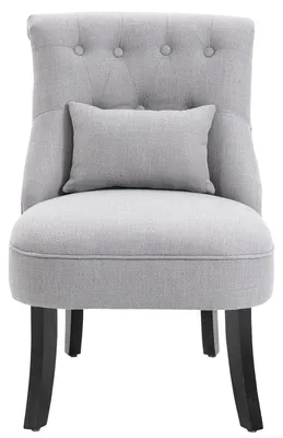 Image de Fauteuil de relaxation HOMCOM avec coussin lombaire, fauteuil télé, repose-pieds, tissu lin