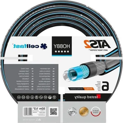 Obrázok produktu pre Robustná 6-vrstvová záhradná hadica s dvojitou tkaninou odolnou proti UV žiareniu 30 bar 1/2" 50 m 16-201 čierna