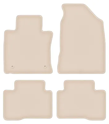 Produktbild von DURBAN Beige Velours-Fußmatten-Set für SsangYong Tivoli SUV (2015-)