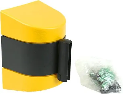 Produktbild von Kassette mit Absperrband zur Wandbefestigung Gelb & Schwarz  x 5 m x  - Gelb & Schwarz - Acrylonitrile Butadiene Styrene (ABS) - In -  & Outdoor - Nutzung - CRT - 004 - YB