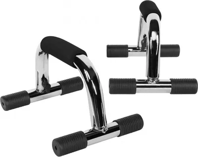 Immagine prodotto di Parallettes cromate per flessioni, maniglie per la verticale, maniglie per flessioni in verticale, modello a incastro