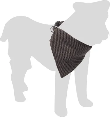 Produktbild von Halsband für Hunde mit Halstuch – dunkelbraun, Größe S (30-45 cm)