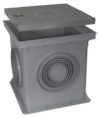 Produktbild von Marley Einlaufschacht 300x300mm mit Schachtdeckel Hofablauf Bodenablauf Revisionsschacht