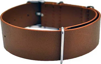 Produktbild von Uhrenarmband Durchzugsband Kalbleder NATO LEDER 20mm hellbraun