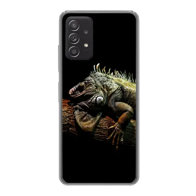 Produktbild von MuchoWow® Handyhülle Schutzhülle Hülle für Samsung galaxy a73 Tier - Zweig - Schwarz Silikon Softcase Handy Hülle - Handyhülle