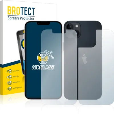 Produktbild von BROTECT Schutzglas für Apple iPhone 14 (Display+Rückseite) Schutzfolie Panzer Folie Glas Display Schutz klar