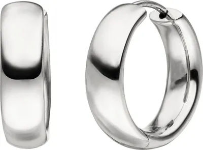 Produktbild von Creolen 20,2mm Klappcreolen, rund, 925 Silber, rhodiniert Ohrringe Ohrschmuck