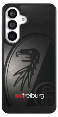Produktbild von NIVOCASE Hülle für Samsung Galaxy S26+  Handyhülle NIVOcore Case Schwarz Metallic Look Offizielles Lizenzprodukt SC Freiburg