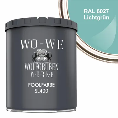 Produktbild von Schwimmbadfarbe Poolfarbe Schwimmbeckenfarbe SL400 Lichtgrün ähnl. RAL 6027 - 750ml