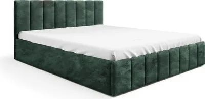 Produktbild von BETTSO Komfortables grünes EYLA-Bett mit Bettzeugablage für das Schlafzimmer 200x200