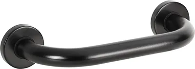 Zdjęcie produktu dla BELP Uchwyt żelazno-gumowy, komaksyt, czarny, 106 x 380 x 80 mm, nośność 120 kg, do łazienki i toalety >> do wiercenia