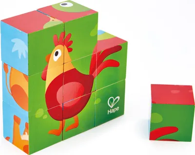 Zdjęcie produktu dla Hape HAPE dėlionė-kaladėlės Fermos gyvūnai, E1618A