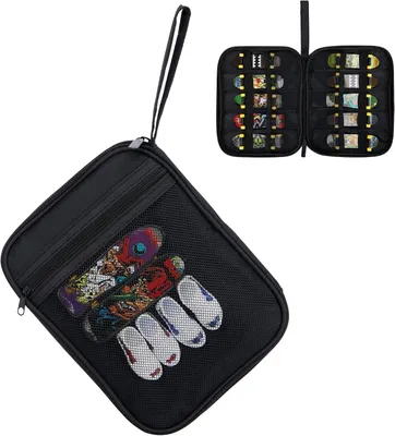 Productafbeelding van Draagtas met 10 toetsen - Compatibel met Tech Deck - Opbergtas compatibel met Teck Deck Finger Skateboards