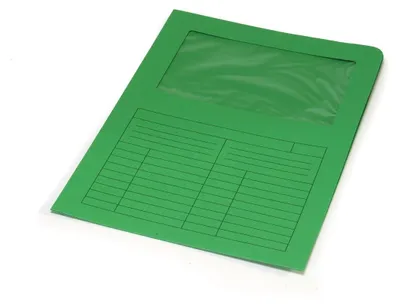 Zdjęcie produktu dla Teczki z okienkiem Fraschini, 50 sztuk, 120 g, zielone, format A4