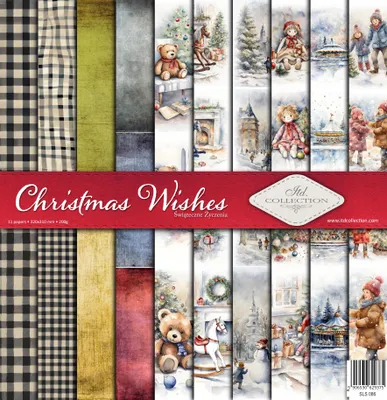 Produktbild von Scrapbooking-Papier Set 30×30 cm – SLS-086 Christmas Wishes – ITD Collection