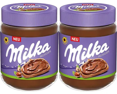 Image de Crème à tartiner aux noisettes Milka 350g 2pcs