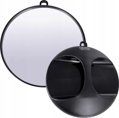 Immagine prodotto di Ponik's Specchio professionale nero portatile per parrucchieri, nero, 28 cm, rotondo