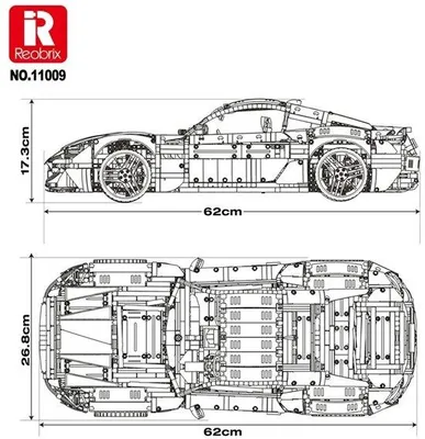 Immagine prodotto di Set di costruzioni tecniche con 5480 pezzi - Modello dettagliato di auto sportiva - Kit creativo per la costruzione