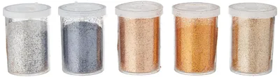 Glitterstreuer für Kinder, 5 Farben, 75 g, Metallic