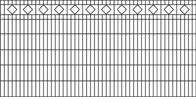 Produktbild von Schmuckzaun Barcelona - Ausführung: anthrazit beschichtet, Höhe: 123 cm, Länge: 251 cm