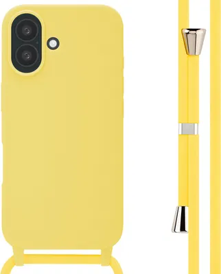 Produktbild von imoshion SilikonHülle mit Band iPhone 16 - Gelb