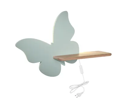 Produktbild von Candellux Wandleuchte Regal 5W, grünlicher Schmetterling - mit Stromkabel 21-85160