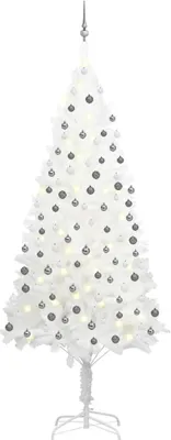 Immagine prodotto di 2024 Alberi di Natale Artificiali Moderni Albero di Natale Artificiale con Luci e Palline Bianco 240 cm 890799