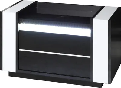 Immagine prodotto di Comodino due cassetti LINA nero e bianco – 71 x 42 x 45 cm
