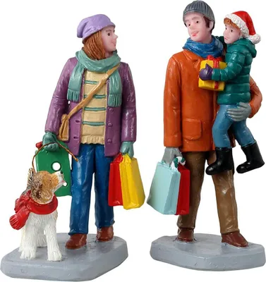 Image de Holiday shoppers set de 2 Weihnachtsfigur