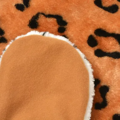 Image de vidaXL Tapis en peluche léopard 139 cm Marron