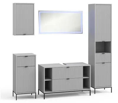 Immagine prodotto di Set di mobili da bagno Vicco Eliza Grigio 5 parti, Model 59672