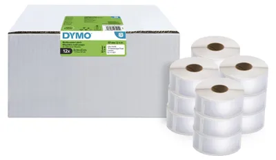 Obrázek produktu pro DYMO LW promo balení - multifunkční štítky, bílý papír, 57x32 mm / 12 rolí, Bílá, Samolepicí štítek, Papír, Permanentní, LabelWriter, 3,2 cm
