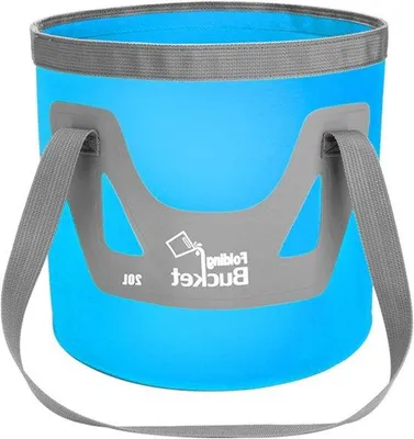 Image de Seau à eau bleu compact de 20 litres