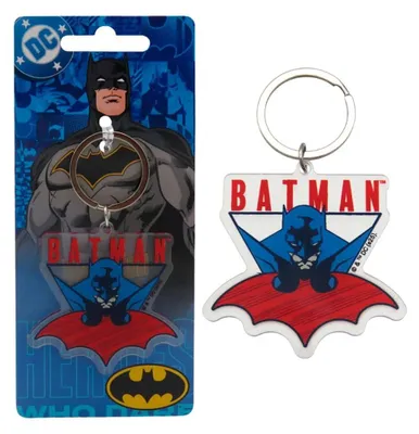 Obrázek produktu pro Cyp Batman – přívěsek na klíče ve tvaru štítu, vícebarevný Vícebarevný, univerzální velikost