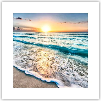 Produktbild von Poster - Poster ohne Rahmen - Meer Welle Strand - 30x30 cm - Wand Bild - Wanddeko - Wandbilder - Kunstposter - Wandposter - Bilder - Kunstdruck - Wanddekoration - Wandbild - P2XAC30x30-3621