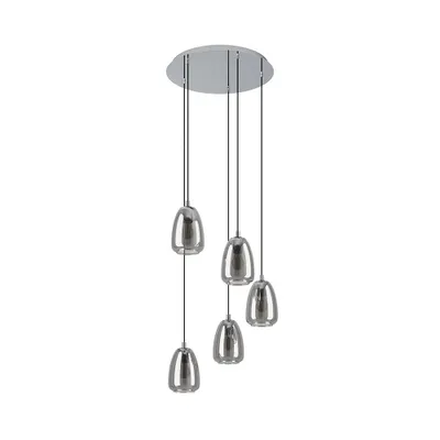 Produktbild von Alobrase Zeitgenössischer Kronleuchter 5 Lichter Metall Chrom