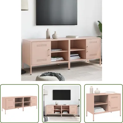 Produktbild von The Living Store TV-Schränke 2 Stk. Rosa 68x39x50,5 cm Stahl
