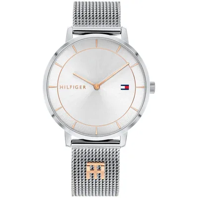 Produktbild von Tommy Hilfiger Analog Quarzuhr für Damen Edelstahl-Mesh Gliederarmband