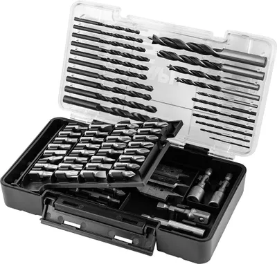 Produktbild von GRAPHITE 66-teiliges Universal Bohrerset & Bit-Set mit HSS Metallbohrern, Holzbohrern, Flachfräsbohrern