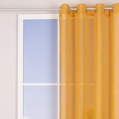 Produktbild von Ösengardine Leinenoptik uni senfgelb 140x260cm