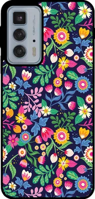 Produktbild von Smartphonica Handytasche Passend für Motorola Edge 20 Pro mit Blumendruck - TPU Rückendeckung Fall Blumendesign