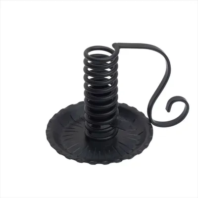 Produktbild von Kerzenleuchter Schwarz Eisen Spiral Tafelkerzen Kerze Ø 2-2,5cm Dekoleuchter