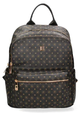 Imagen del producto de Mochila de dama Bricioles, de poliuretano, en color o marrón, con cremallera y múltiples compartimentos, de 26x31x11 cm